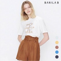 바닐라비 여성 프린트 자수 티셔츠
