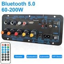 BMW 호환 카오디오뱅크 카 오디오 자동차 스피커 100-300W 자동차 블루투스 오디오 앰프 보드 가라오케 스, 02 D20_01 EU Plug