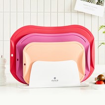 도블레 칼집이 나지 않는 항균 TPU 도마 패키지 세트 (카네이션보다 도마 세트. (대)레드+(중)인디핑크+(소)살구+ABS스탠드)
