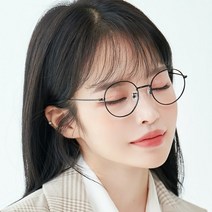 멜라크메 남자 여자 동글이 라운드 안경 블랙 안경테