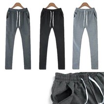 [무료배송]남자 일자 츄리닝 무지 밴딩 트레이닝 팬츠 웨이트