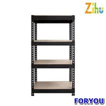 Foryou31 지후 앵글선반 4단 앵글 선반 철제 조립식, 블랙