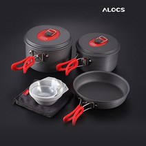 알록스 초경량 캠핑 코펠 세트 캠핑용 경량코펠 백팩킹 차박 식기 도구 3-4인용, 1. 코펠 3~4인용