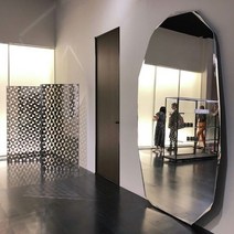 비정형 디자인 대형 전신 거울 카페 인테리어 노프레임 미러 유니크한 감성 ins 날씬해 보이는, 스탠드 210x100cm