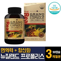 뉴질랜드 프로폴리스 항산화 면역력 강화 높이는 좋은영양제 몸속에 만성 염증 향균작용 제거 90캡슐 1개