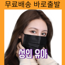 무배 당일발송 성인 중형 어린이 소형 유치원 초등생 학교 어린이집 외출용 작업용 등산 덴탈 마스크 50매, 성인 블랙 50매