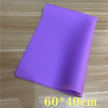 두꺼운 실리콘 식탁 매트 테이블 방수 패드 냄비 받침 50 70 대형, 퍼플60x40