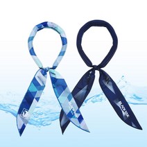 물적시면 시원 햇빛차단 아이스쿨 목스카프 여름스카프 UV차단 도로작업 목수건, 블루