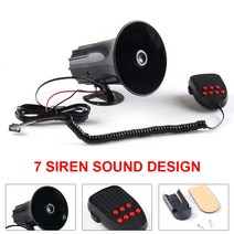 미니큐브싸이렌 렉카사이렌 자동차 긴급 12V 50W 120dB 트럭 마이크 스피커용 사이렌 경적 경고 알람 메가폰 밴 기차 RV 보트용 7 가지 사운드