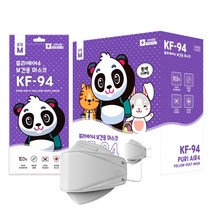 퓨리에어4보건용마스크(KF94)(흰색)(중형), 50매입, 1개, 흰색