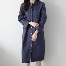 제니트 여성용 루즈핏 데일리 누밍 롱셔츠