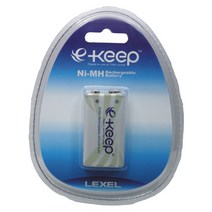 E-KEEP 렉셀 9V 충전지 사각건전지 1000회 충전가능 이킵 9V 충전지