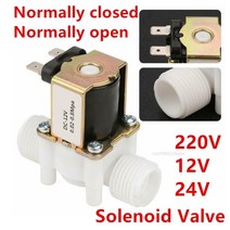 솔레이노이드 밸브 솔밸브 12quot 34quot 수나사 솔레노이드 ac 220v dc, 12, 24v, 정상적으로 열림