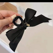 여성 머리핀 집게핀 헤어핀 일본 벨벳 활 머리 발톱 머리 장식 머리핀 ​​큰 검은 색