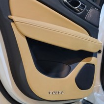 IOM 볼보 XC40 XC60 XC90 V60 V90 S60 S90 전용 튜닝 아크릴 가죽 스크래치 도어커버 4PCS, 볼보V60, 다크브라운, 아크릴없음