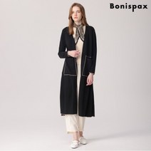 [보니스팍스(여성의류)] [보니스팍스]포켓 배색라인 포인트 롱 니트 가디건-MS62KC11
