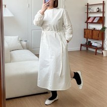 154cm 심플 옆트임 스트랩 롱 원피스