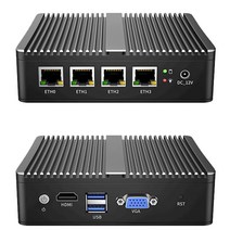 팬리스 미니 PC 인텔 셀러론 ESXI AES-NI J4125 쿼드 코어 4xIntel i225 2.5G LAN 소프트 라우터 HDMI VGA, 02 Windows 10 Pro_03 UK, 06 4G DDR4 64G SSD
