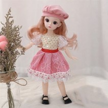 무속성 솜 아이돌인형 옷 장식 악세사리 소품 관절인형 새로운 30cm bjd 12 움직일 수있는 관절 16 여자 드레스 3d 갈색 눈 장난감 신발 장난감 여자, 인형과 옷