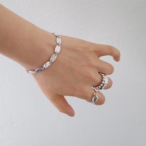다주드 / 앤틱 리프 체인 골드 실버 팔찌