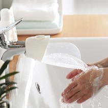 드림 1+1 실리콘 수도꼭지 연장 탭 세면 보조기 어린이 아기 집 손 씻기 대부속품 아쿠아 유아, 민트+화이트