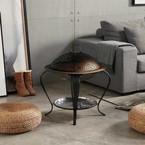 옛날화로 미니화로 빈티지 화덕 불멍 화로 주물화로, 56x45 블랙