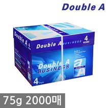 더블에이 A4 복사용지(A4용지) 75g 2000매 1BOX, 단품