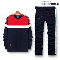 블루포스 남여공용 다넨 맨투맨 트레이닝 세트 남자 긴팔티셔츠 운동복 츄리닝세트