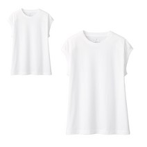무인양품 MUJI 여성 인도 면 저지 슬리브리스 티셔츠 2장 BBA10A0S