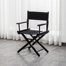영화감독의자 원목 접이식의자 접의자 캠핑용 소풍용 한강 의자 카페 디자인 체어, 단면 검은 나무 + 검은 천