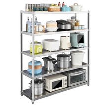 스테인리스선반 주방작업대 주방수납 이동식 식당 수납선반, 길이80너비40높이1605단조절가능