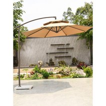 튼튼한 파라솔 전원주택 고급 신호등 그늘막 바다 비취, 라이트대리석베이스의아이언싱글탑3m우산카키