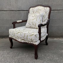 원목 빈티지 소파 프로방스 엔틱 1인 쇼파 암체어, AK