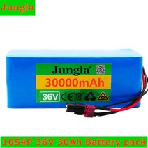 전기자전거배터리 Jungla original 36v 10s4p 30ah 18650 li-ion battery pack 1000w high power battery ebike, 없음