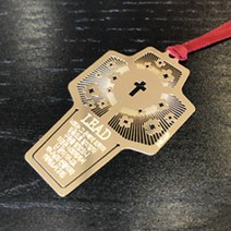 캘리십자가북마크(jbc12)-하나님의선물/24k금장책갈피