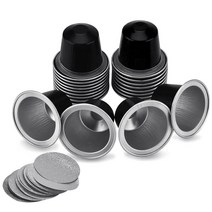 커피 용품 카페 50sets 리필 커피 캡슐 컵 일회용 커피 캡슐 포장 카페 용품 블랙, 검은색