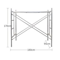 이동식 작업대 180x95x100cm 접이식 아시바 스케폴딩, 확대형 2.0 두께 1.25 높이 1.93 m