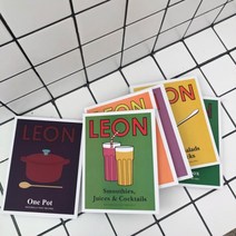 레옹 노트 책 인테리어소품 촬영소품 LEON, 연두