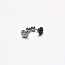 크리스탈 큐빅 원형 S.STEEL 피어싱 (1EA)