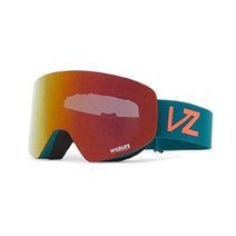 본지퍼 VonZipper 남녀공용 앙코르 스노우 스키 스포츠 고글, 야생 동물 블랙 파이어 크롬, 네이비 레드