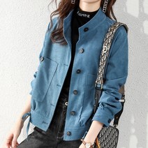 트위드 자켓 하객룩 한국어 패션 싱글 브레스트 자켓 여성 스탠드 칼라 빈티지 코듀로이 Chaqueta Mujer 새로운 포켓 솔리드 어머니 코트