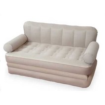 캠핑 에어 소파 쿠션 튜브 침실 가구 아웃도어 용품, 더블 패브릭 소파 베드+전기 저장 펌프