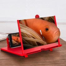 스마트폰 확대 스크린 휴대폰 화면확대 돋보기 폰거치대, 화이트