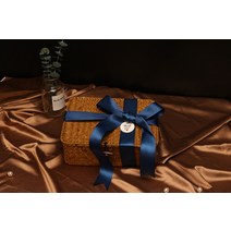 케이스 여성 셀럽 고급 유럽식 결혼선물 신부들러리 포토박스, T02-23CMx13CMx8CM, C18-카라멜색 선물포장네이비 리본