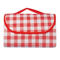 야외 돗자리 쿠션담요 야외 담요 캠핑용품 캠핑테이불 Desertampfox 피크닉 매트 방수 격자 무늬 담요 장비 매트 잔디 아기 플레이 매트 패드, 빨강 하양, 150x200cm
