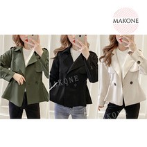 Makone 상표등록 허리라인 잡아주는 미니자켓 여성 바람막이 숏 자켓