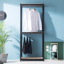 시스템헹거 코너행거 1100x500x1350x3단(행거봉2개) 홈던트하우스, 블랙앵글