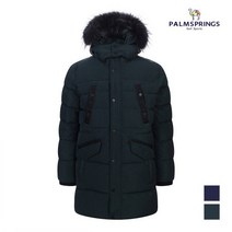 팜스프링스 남성 캐주얼 퍼후드 다운 롱점퍼 SWJM184554