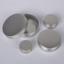 원형 립밤 틴 케이스 포카 머리끈 실핀 면봉 정리함 WZ84924EA, 4-원형틴케이스-100g, 본상품선택