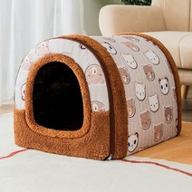 반려견 유모차 대형견 강아지 중형견 트레일러 웨건 소형 펫 카트 1-20kg 개 개집 가을 겨울 집 중형 소형, 02 차 브라운_01 S for Pet in 2.5kg